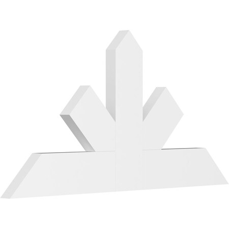 Ekena Millwork Saratoga Architectural Grade PVC Gable Bracket, 48"W x 24"H x 2"D x 6"F, 12/12 Pitch GBP048X24X0206SAR00